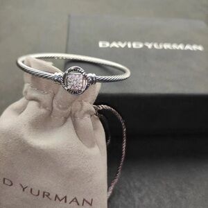 David Yurman Silver Bracelet with Sparkling Accents